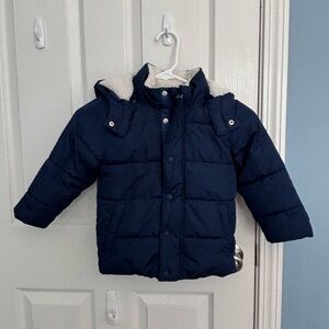 Baby Gap 3T Navy Blue Puffer Jacket with Hood